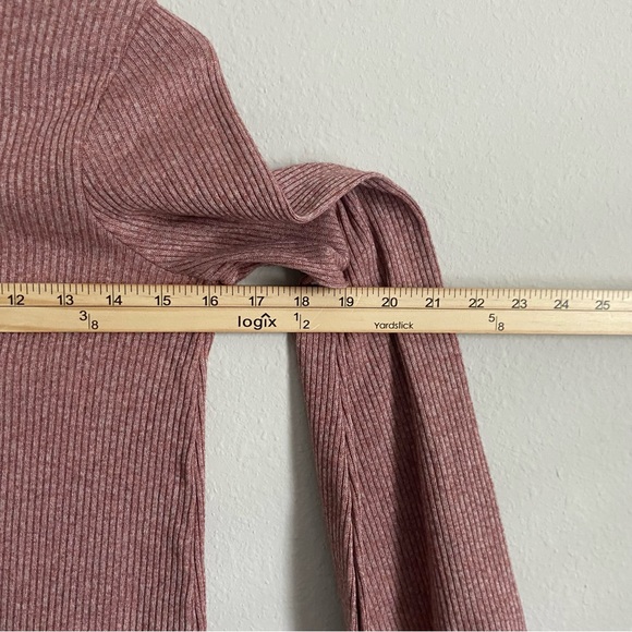 Madewell Womens Heathered Bubble-Sleeve Swing Turtleneck Small - Picture 8 of 8